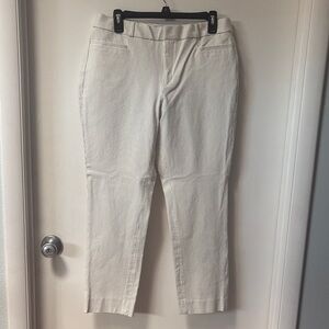 Banana Republic Women’s Striped Cream Chinos